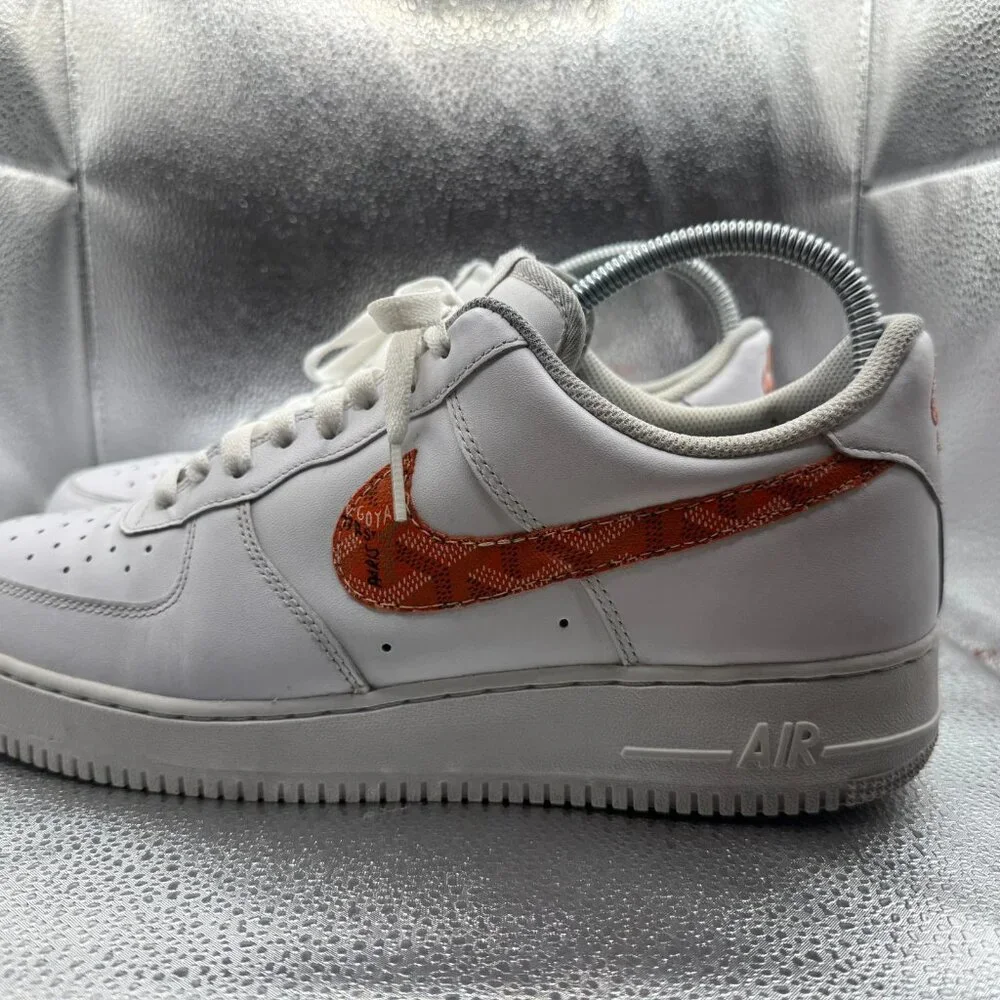 Size 12 Nike Air Force 1 Low '07 White Mens Lace-Up Athletic Sneakers 316122-111